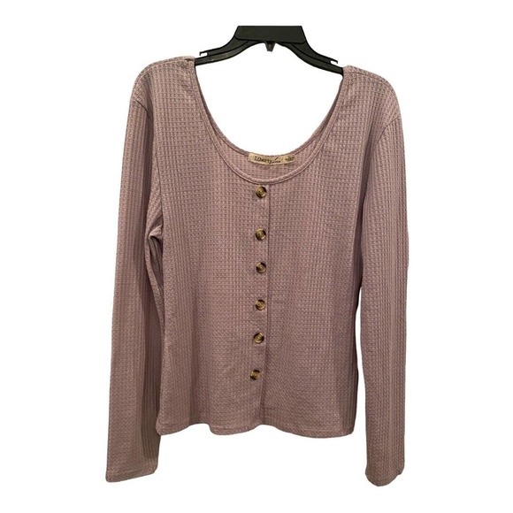 Liberty Love Tops - Liberty Love Womens Purple Top Size Large Waffle